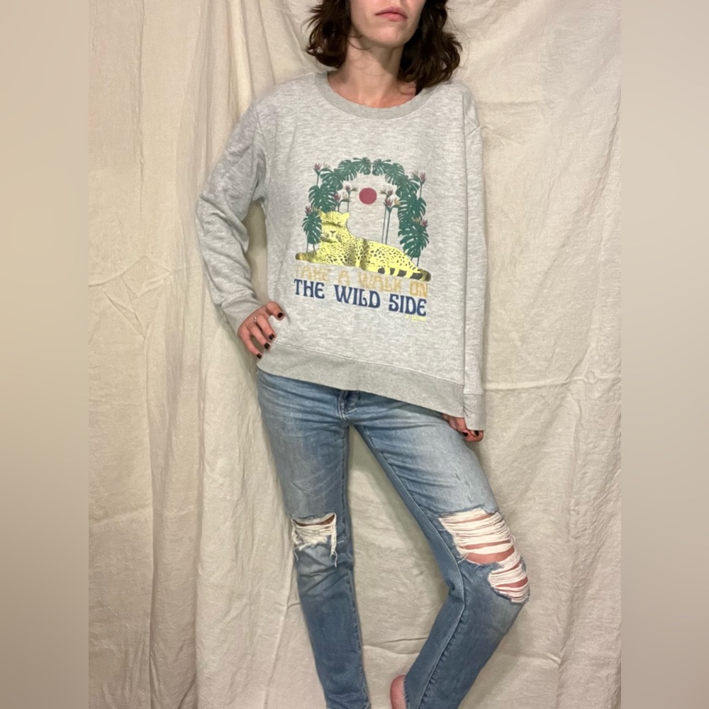 RARE Le Superbe metallic tiger sweatshirt